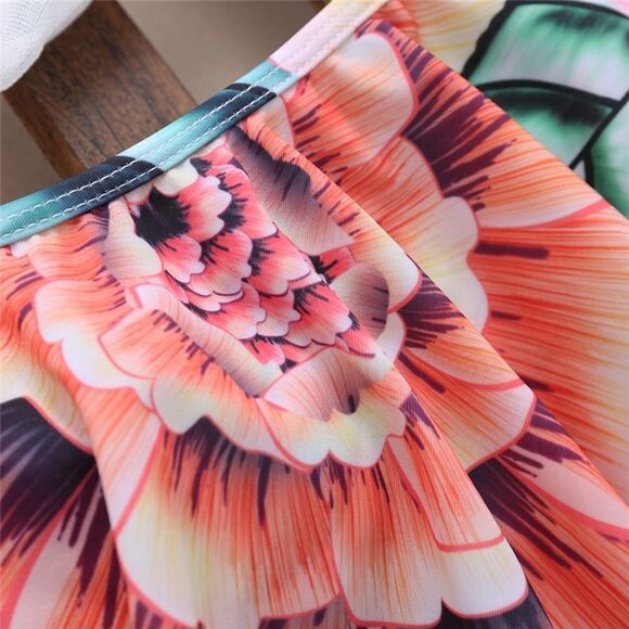 Brand New - Heritage Summer Vacation Floral off Shoulder Bathing Suit - Picture 3 of 6